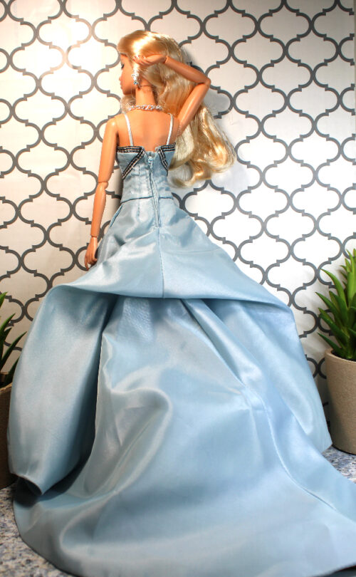 Gown: Integrity Wu Giselle Diefendorf "Costume Drama" 2007/91180A - Baby Blue Satin-Taffeta & Black Velveteen - Image 6