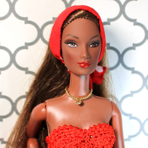 Hybrid: Integrity Janay & Friends Alysa - Studio IT Ash Brown /2005 (Dressed, Rebodied Mattel Articulated Clone)